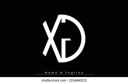 Alphabet letters Initials Monogram logo XJ, JX