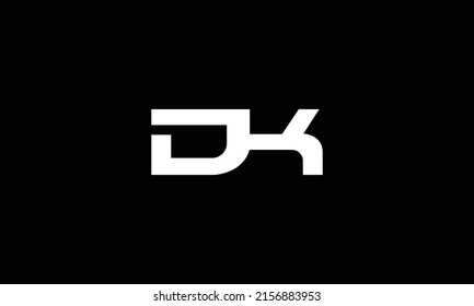 Alphabet letters Initials Monogram logo JK, DK