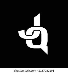 Letras alfabéticas Iniciales Logotipo Monograma JQ, QJ, J y Q