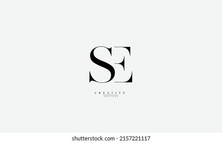 Alphabet letters Initials Monogram logo SE ES S E