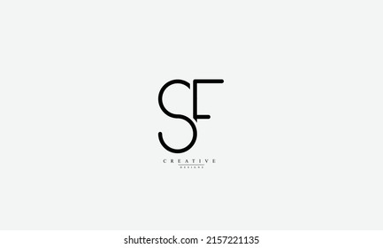 Alphabet letters Initials Monogram logo SF FS S F