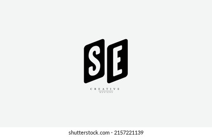 Alphabet letters Initials Monogram logo SE ES S E