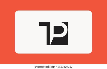 Alphabet letters Initials Monogram logo TP, PT, T and P