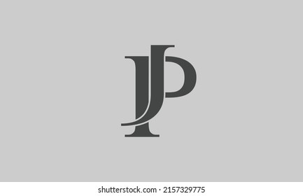 Alphabet letters Initial Monogram Logo PJ, JP, P und J