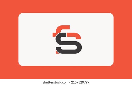 Alphabet letters Initials Monogram logo FS, SF, F and S