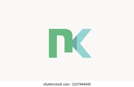 Alphabet letters Initials Monogram logo KN, NK, K and N