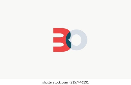 Alphabet letters Initials Monogram logo OB, BO, B and O