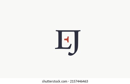 Alphabet letters Initials Monogram logo JE, EJ, E and J