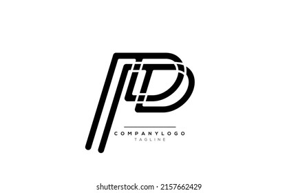 Alphabet letters Initial Monogram Logo PD, PD INITIAL, PD Letter