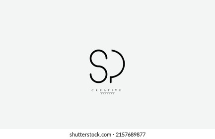 Alphabet letters Initials Monogram logo SP PS S P