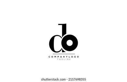Alphabet letters Initials Monogram logo DO, DO INITIAL, DO letter