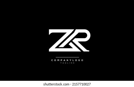 Alphabet letters Initials Monogram logo ZR, ZR INITIAL, ZR letter