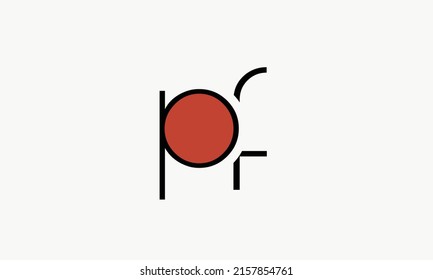 Alphabet letters Initials Monogram logo PF, FP, P and FF