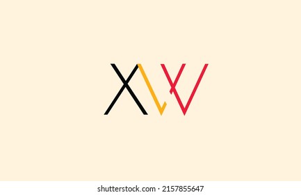 Alphabet letters Initials Monogram logo XW, WX, X and W