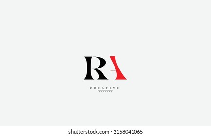 Alphabet letters Initials Monogram logo RA AR R A