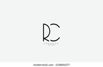 Alphabet letters Initials Monogram logo RC CR R C