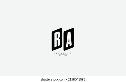 Alphabet letters Initials Monogram logo RA AR R A