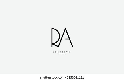 Alphabet letters Initials Monogram logo RA AR R A