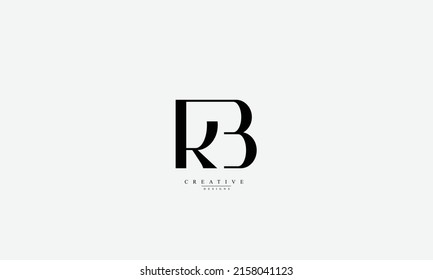 Letras alfabéticas Iniciales Monograma RB BR R B