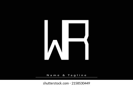 Alphabet letters Initials Monogram logo WR , RW