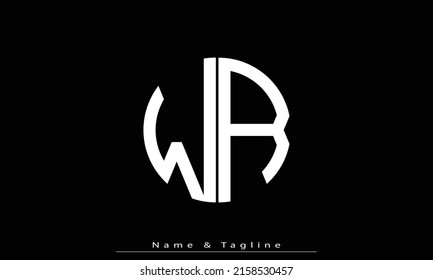 Alphabet letters Initials Monogram logo WR , RW