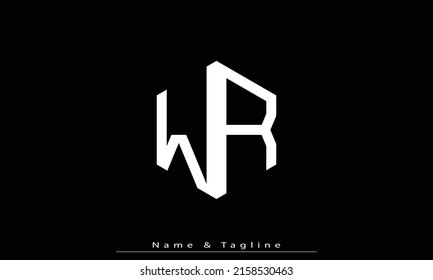 Alphabet Letters Initials Monogram Logo Wr Stock Vector (Royalty Free ...