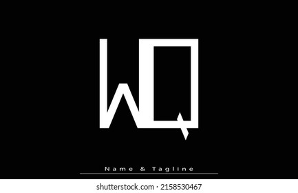 Alphabet letters Initial Monogram Logo WQ, QW