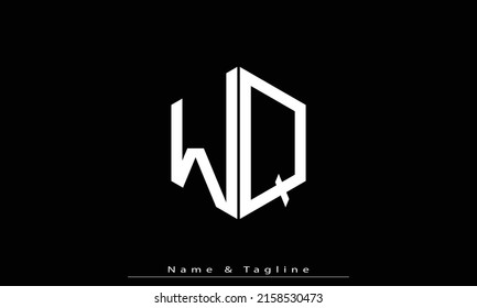 Alphabet letters Initials Monogram logo WQ , QW