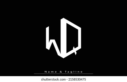 Alphabet letters Initials Monogram logo WQ , QW