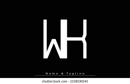 Alphabet letters Initial Monogram Logo WK, KW