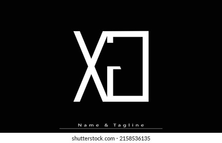 Alphabet letters Initials Monogram logo XJ, JX