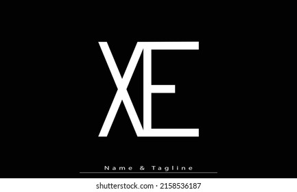 Alphabet letters Initial Monogram Logo XE, EX