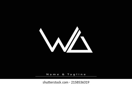 Alphabet letters Initials Monogram logo WU , UW