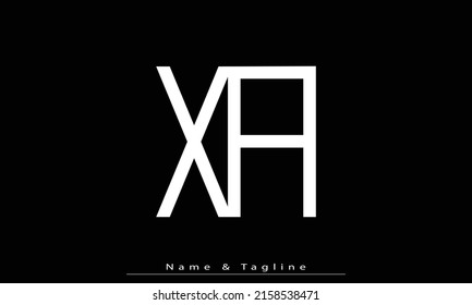 Letras alfabéticas Iniciales Logotipo Monograma XA, AX