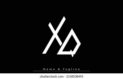 Letras alfabéticas Iniciales Monograma XQ , QX