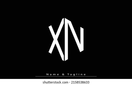 Letras alfabéticas Iniciales Logotipo Monograma XN , NX