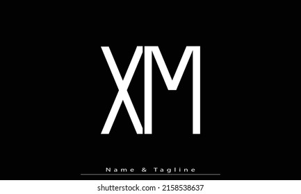 Alphabet letters Initials Monogram logo XM , MX