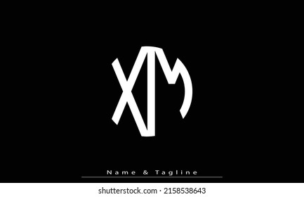 Alphabet letters Initials Monogram logo XM , MX