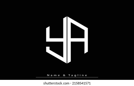 Alphabet letters Initials Monogram logo YA , AY
