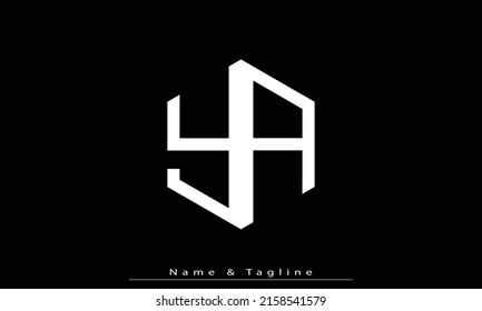 Alphabet letters Initials Monogram logo YA , AY