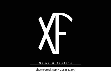 Alphabet Buchstaben Initial Monogram Logo XF, FX