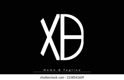 Alphabet letters Initials Monogram logo XB, BX