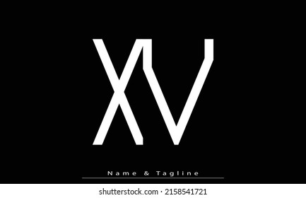 Alphabet letters Initials Monogram logo XV , VX