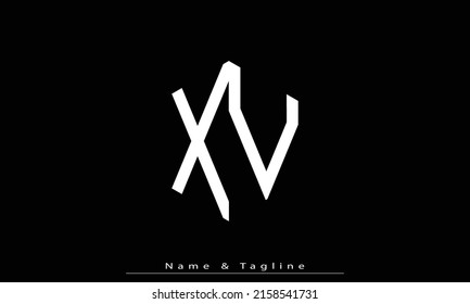 Letras alfabéticas Iniciales Monograma XV , VX