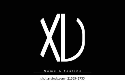 Alphabet letters Initial Monogram Logo XU, UX