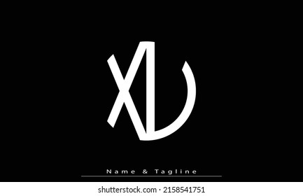 Alphabet letters Initial Monogram Logo XU, UX