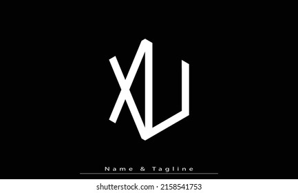 Alphabet letters Initial Monogram Logo XU, UX