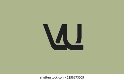 Alphabet letters Initials Monogram logo VU, UV, V and U