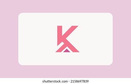 Letras alfabéticas Iniciales Monograma KA, AK, K y A
