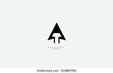 Alphabet letters Initial Monogram Logo AT TA A T